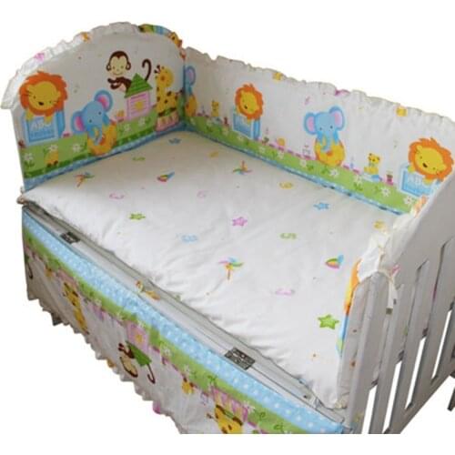 Just 3set 100% Cotton Baby Bedding Linens 4 Pcs/Set Kawaii Cartoon Bumpers In The Crib Presepio EX014