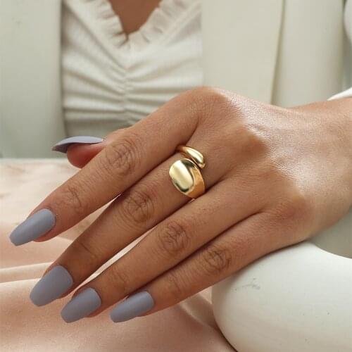 MANGOSKY Fashion Desgin Jewelry Adjustable Openning Ring For Women