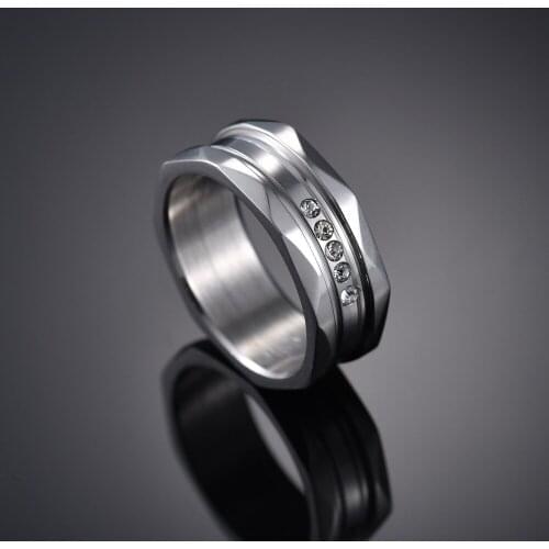 Hot Sale Crystal Couple Ring Irregular Wedding Rings For Men Charm Male Jewelry Dropshipping Anillos Mujer
