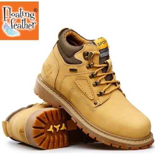 Yellow Cat Leather Ankle Boots Men Timber Men Casual Shoes 2020 land Work Boots Men Waterproof Bot Men Winter Shoes Big Size