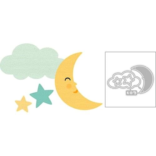 2020 New Moon Smile Little Twin Stars and Cloud Metal Cutting Dies Cut For DIY Scrapbooking Greeting Card Paper Making no stamps