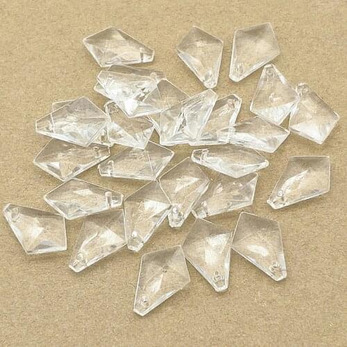 New arrival! 21x14mm 750pcs Clear Rhombus shape Beads for Handmade Necklace Earring DIY Parts Jewelry Findings & Components