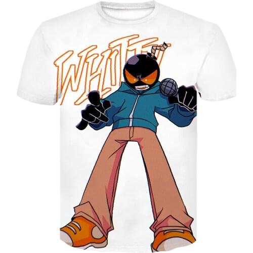 New Arrival 3D Print Cosplay Friday Night Funkin T Shirt T-shirt 2021 Summer Hip Hop Casual Short Sleeve harajuku Clothes tshirt