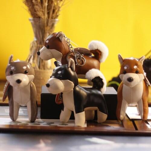 Very cool new Cute Exquisite Cute pu cartoon dog plush toy keychain Mens car pendant christmase interesting Advanced gift