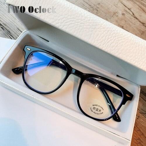 TWO Oclock Retro Female Eyeglass Frame TR90 Prescription Myopia Optic Glasses Frames 0 Diopter Anti Blue Light Glasses Spectacle