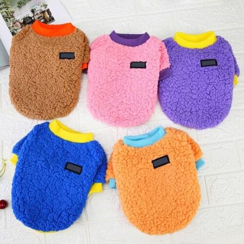 A Autumn Winter Pet Pullover Puppy Cat Coats Jacket Fleece Dog Costumes Clothes for Small Dogs Chihuahua Yorkshire Clothing