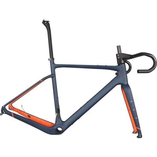Full Carbon Toray T1000 BB386 Custom Paint Flat Mount Disc Brake Gravel Bike Frame GR044