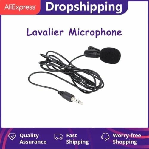 Mini Portable Clip-On Microphone Condenser Lavalier Tie Clip Microphone For Phone Audio Studio Wired Mic For PC Laptop IPhone
