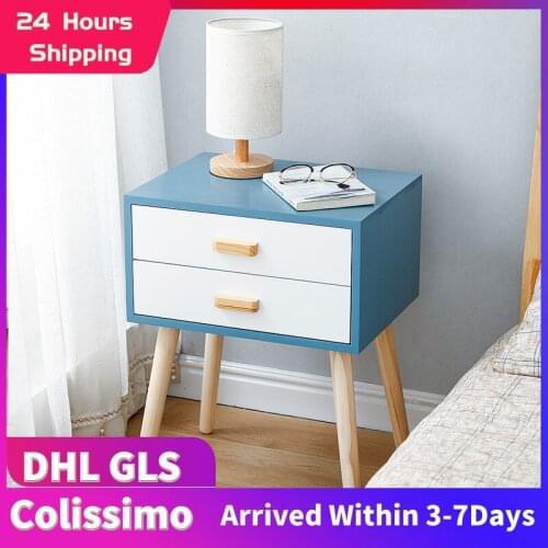 Bedside Table Bedroom Furniture Nightstand 2 Drawer Bedside Table Bedroom Dressing Table Furniture Night Stand Fast Delivery HWC