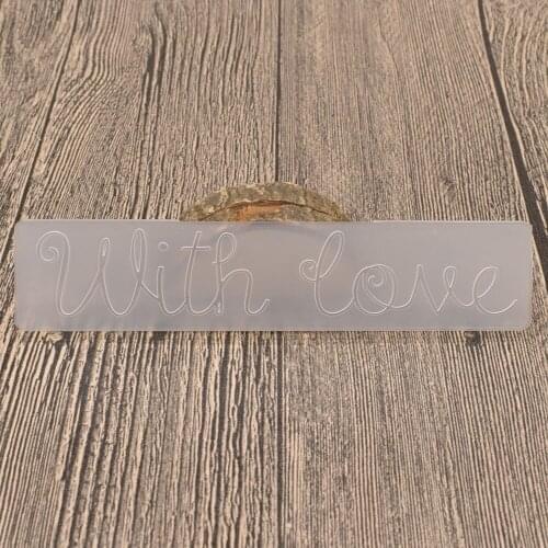 With Love Plastic Embossing Folder Stencil Template For Scrapbooking Paper Greeting Card Decoration