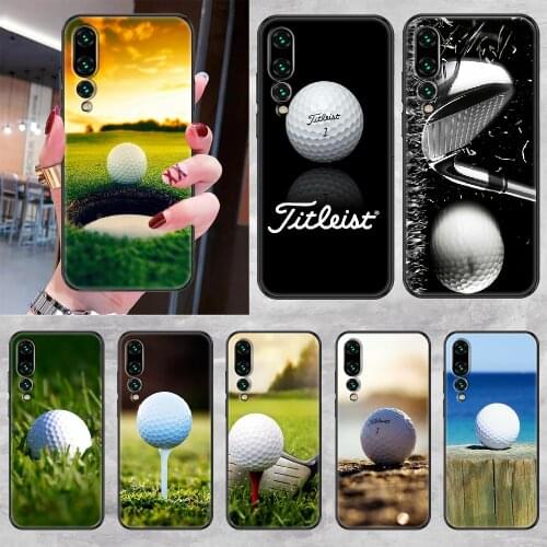 Sport Golf Ball Phone case For Huawei P Mate P10 P20 P30 P40 10 20 Smart Z Pro Lite 2019 black soft bumper silicone cell cover