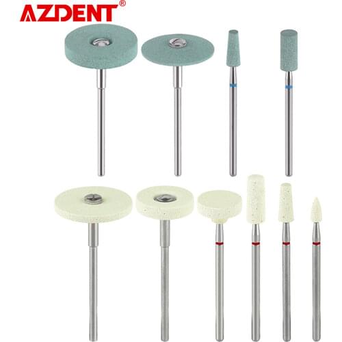 AZDENT Lab Dental Ceramic Diamond Grinding Head Stone Grinder Zirconia Ceramics Emax Crowns Polisher Quick Polishing