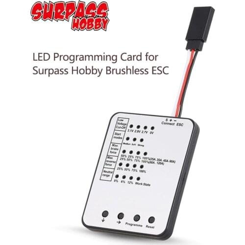 SURPASS HOBBY LED Programming card for RC Car 25A/35A/45A/60A/80A/120A/150A Brushless ESC Electronic Speed Controller programme