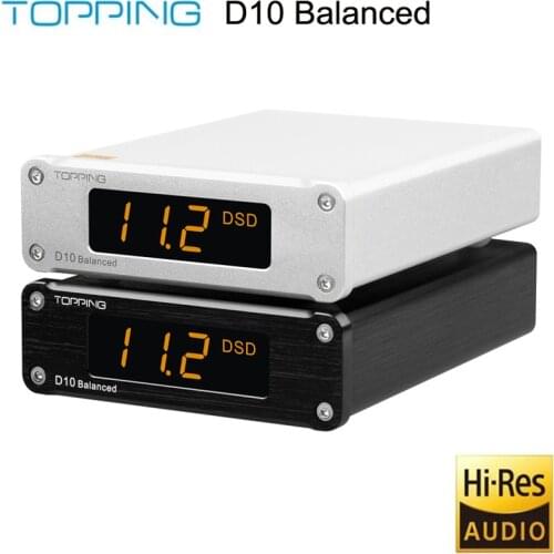 TOPPING D10 Balanced USB DAC ES9038Q2M 32Bit/384kHz DSD256 Analog/Digital Output Hi-Res D10B USB Audio Decoder