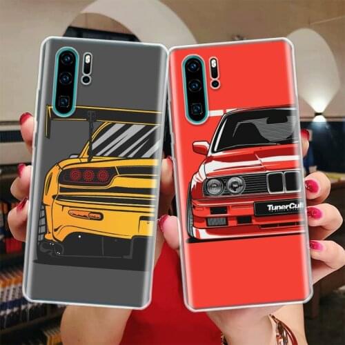 Japan JDM Sports Cars Comic Silicon Phone Case For Huawei Honor 10 9 20 Lite Y5 Y6 Y7 Y9 9X 8X 8S 8A 7X 7A 7S Pro + 10i20i Coque