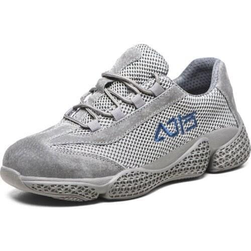 Safety Shoes Men Leather Boots Puncture and Smash Proof Work Boots Lightweight Protective Shoes Rubber Sole Woman Outdoor Shoe