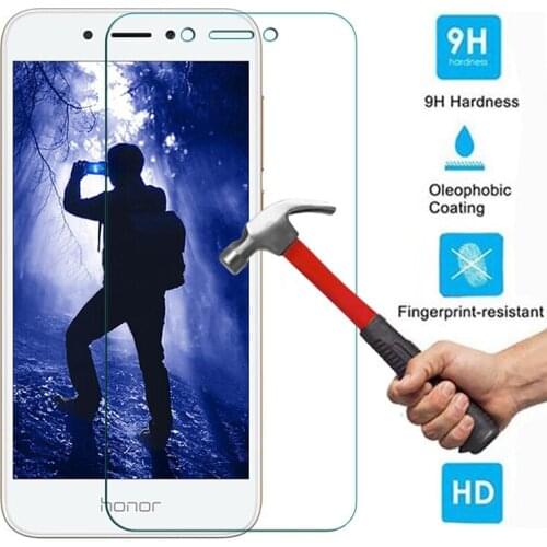 2pcs Tempered Glass for Huawei Honor 5C 6C 6X 8 9 Lite Pro 7X 6A V9 Play View 10 Protective Film Screen Protector
