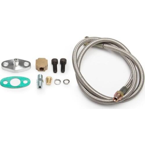 1Set universally stainless steel Car Turbo Oil Feed Line kit Oil Return Line Oil Drain Line Kit GT32 GT40 GT42 GT4294 GT4202