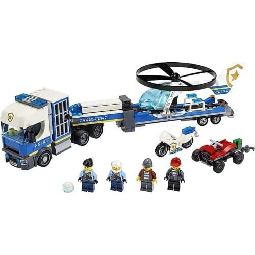11531 City Series Police Helicopter Transporter 60244 Childrens Building Block Toy Gifts