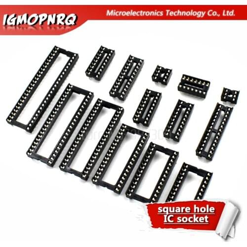200PCS IC square hole IC socket DIP6 DIP8 DIP14 DIP16 DIP18 DIP20 DIP24 DIP28 6PIN 8PIN 14PIN 16PIN 18PIN 20PIN 24PIN