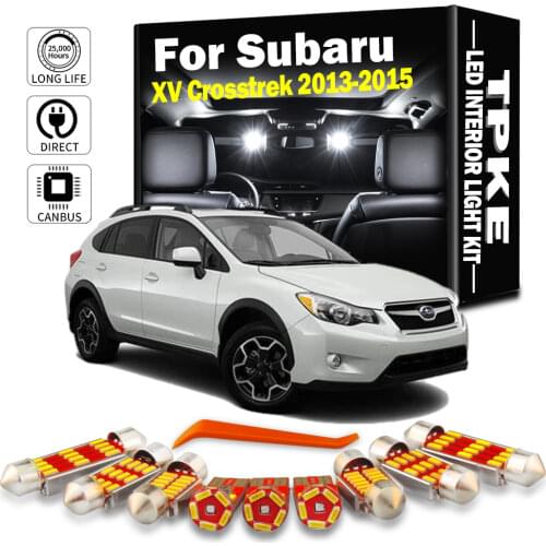 TPKE 8X Car Accessories LED Light Bulbs Interior kits For 2013 2014 2015 Subaru XV Crosstrek Map Dome Trunk License Plate Lamp