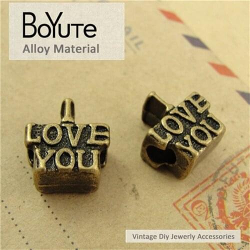 BoYuTe (40 Pieces/Lot) 14*14*14MM Antique Bronze Plated Zinc Alloy Beads for Necklaces Bracelets Diy Jewelry Findings Components