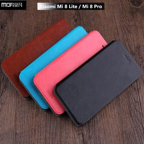MOFi for Xiaomi Mi 8 Lite Case Flip Case Cover Leather Capas Coque for Xiaomi Mi 8 Pro Housing Original