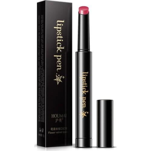 Flower Velvet Lipstick Pen 1.7g Waterproof Matte Lipstick Pen Lip Liner Makeup Contour Tint Sexy Red Matte Long Lasting Makeup