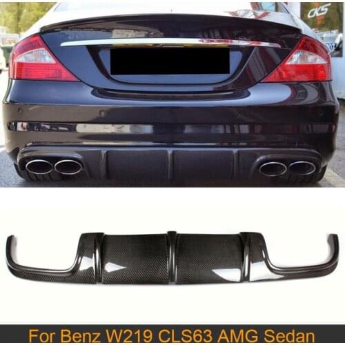 CLS Class Carbon Fiber Rear Bumper Lip Diffuser for Mercedes Benz W219 CLS63 AMG Sedan 4 Door Only 2006 - 2010