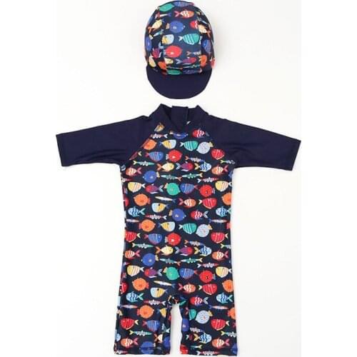 Summer Clothes New Childrens Swimsuit Boys One Piece Sunscreen Boys Baby Surfing Swimwear Hot Spring Sea Beach Holiday Set