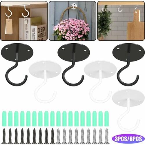 Wall Mount Hook Roof Hanger For Knotting Bird Feed Lanterns Windgong Plant Baking Decoration Outdoor