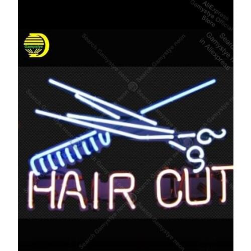 Neon light Signs Hair Cut Neon Bulb sign Lamp Handcrafted Beer Neon Light Real Glass Flashlights neon light decor neon signboard
