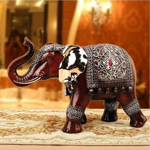 2015 new European luxury Lucky elephant ornaments creative home accessories living room grade resin crafts Decorations