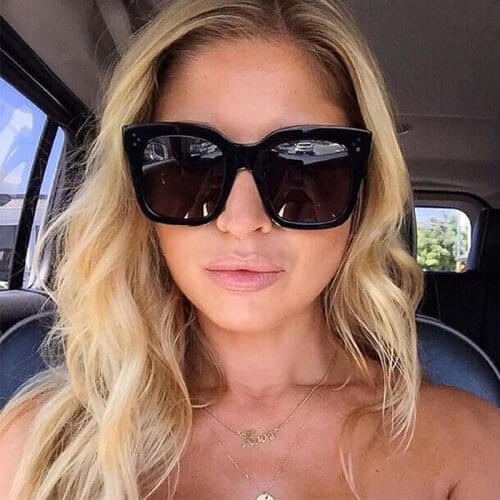 Fashion Square Sunglasses Women Luxury Brand Designer Retro Big Frame Sun Glasses Vintage Gradient Female Oculos Feminino UV400