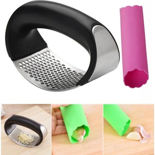 Garlic Presses+peeler Garlic Presses Kitchen Gadgets Chopper Cutter Garlic Grinding Kitchen Hand Tool
