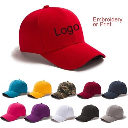 Embroidery Custom Logo Baseball Cap Adjustable Adult Children Custom Logo Breathable Unisex Hat