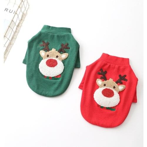 Christmas Dog Costume Yorkshire Pomeranian Maltese Poodle Bichon Schnauzer French Bulldog Clothes Winter Xams Pet Coat Hoodie XS