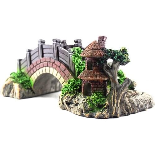 Fish Tank Fake Rock Bridge Aquarium Decoration Rockery Bridge Perfect For Fountain Landscaping DIY