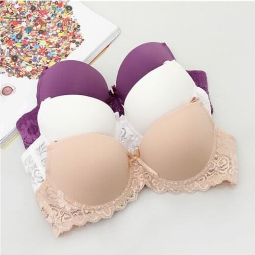 Sexy Lace Women Bra Push Up Lace Breast Underwear Adjustment Push Up Support Lingerie Plus Size 34A-36B