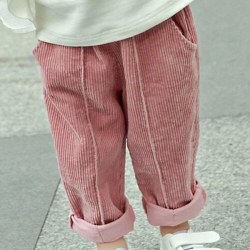 Fashion Children Pants thick warm fleece corduroy Kids Clothes Winter Autumn Boys Trousers for Baby Girls Pants Toddlers good