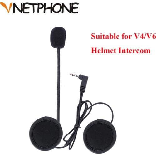 Vnetphone 3.5mm Jack Plug V6 intercom V4 Interphone Headset Accessories Earphone Stereo Suit for V6 V4 Bluetooth Intercom Parts