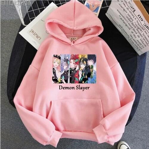 Manga Cartoon Demon Slayer Hoodies Men/women Sweatshirts Printed Pullover Hooded Unisex Long Sleeves Casual Fashion Hoody