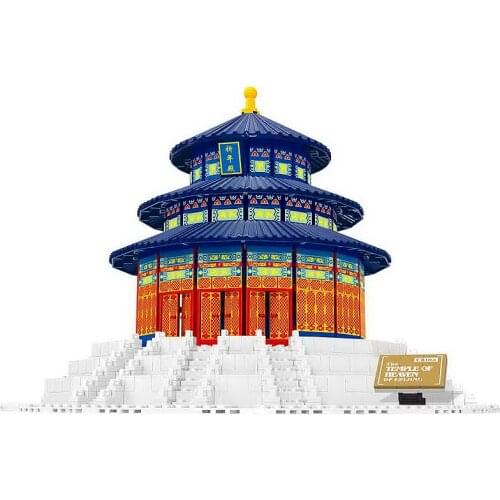 Wange 8020 1052pcs The TEMPLE OF HEAVEN OF BEIJING Worlds Great Architecture Building Blocks Bricks Toys For Cheldren