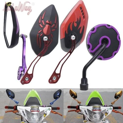 10mm 8mm Pair Electric Motorcycle &Universal Motorcycle Rear View Mirror Scooter E-Bike Rear View Mirrors Back Side Mirror