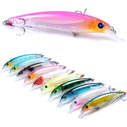 1 Pcs Topwater Wobbler 3D Eyes Fishing Lure Minnow 11cm 13.4g Hard Bait 3 Fish Hooks Crankbait Floating Fishing Tackle