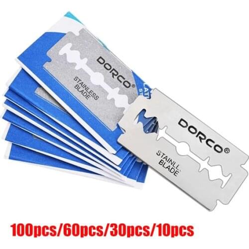 100/60/30/10pcs Double-sided Razor Blade Stainless Steel Razor Blades Men Shaving Razor Shaver Manual Razor Blade Shaving Tool