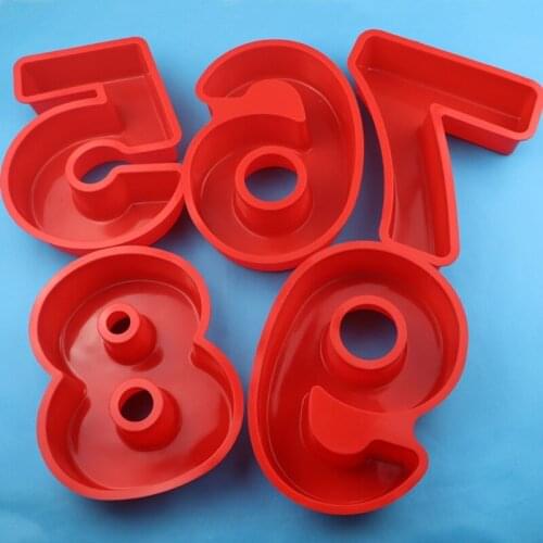 A0NF 10 Pcs/Set 0-9 Large Digital Numbers Epoxy Resin Mold Cake Baking Decorating Silicone Mould DIY Crafts Jewelry Ornaments