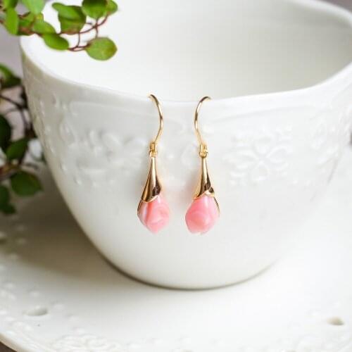 Accessories Wholesale 2018 Graceful 925 Sterling Silver Drop Earrings For Women,elegant Magnolia Flower Fine Earrings