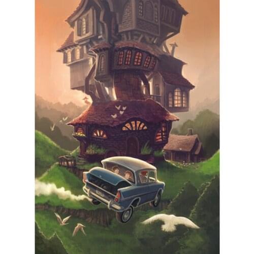 New 5D DIY Full Square/Round Diamond Painting "Car House" 3D Embroidery Cross Stitch Rhinestone Mosaic Home Decor Art YC50