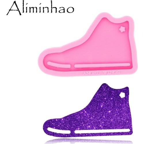 DY0492 Shiny Shoes Keychains Mould Resin Silicone Epoxy Molds For DIY Necklace Jewelry